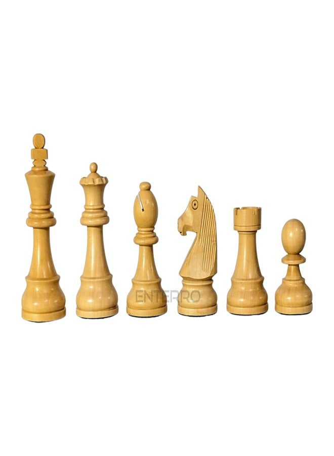 Enterro Wooden Chess Pieces 3.75" Staunton German Knight Classic Ebonized - Well Polished (Without Chess Board) - Image 3